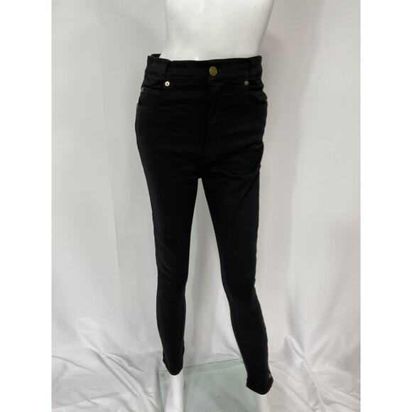 Frame 'The Snapped' Black Stretch Denim Leggings Size 27 - Picture 2 of 5